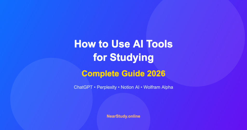 How to Use AI Tools for Studying: A Complete Student Guide 2026 ...