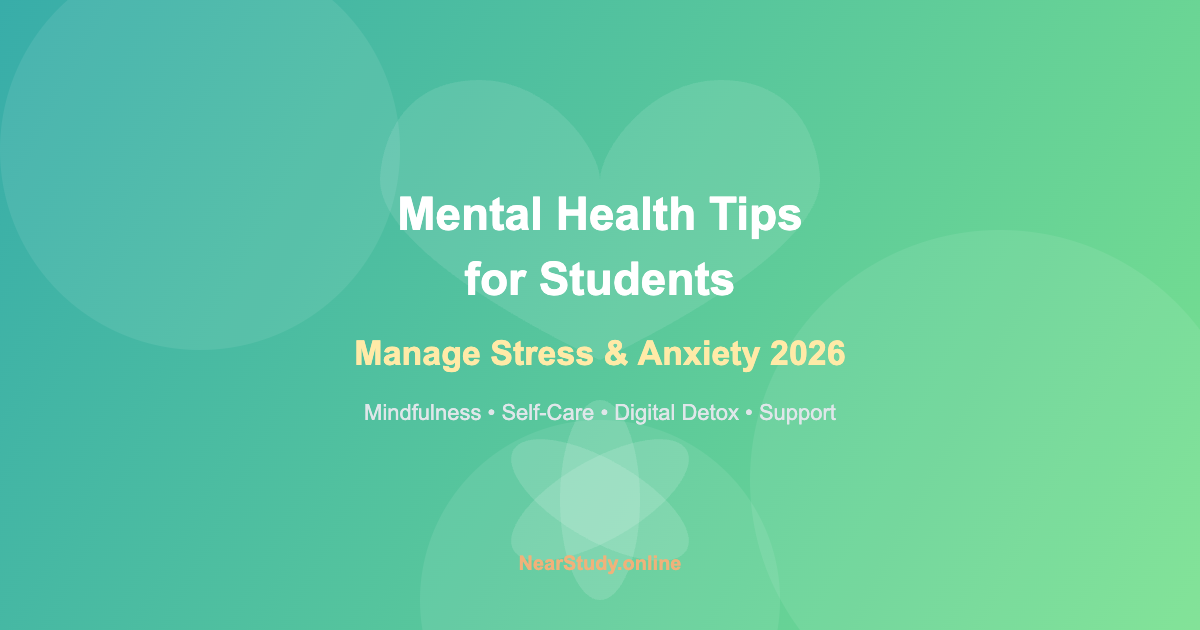 Mental health tips for students manage stress anxiety 2026